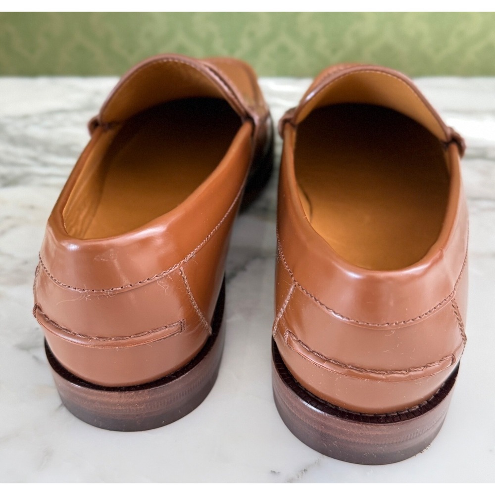 Gucci 738470 Mens Moccasin Leather Millennial Ribot GG Loafers Sz Gucci 6 - Picture 8 of 8